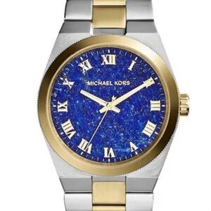 Michael Kors blue dial with gold/silver  Channing Women's Watch